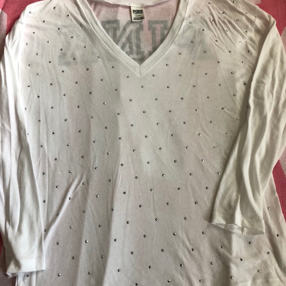 NWOT Victoria’s Secret Pink Rhinestone Shirt